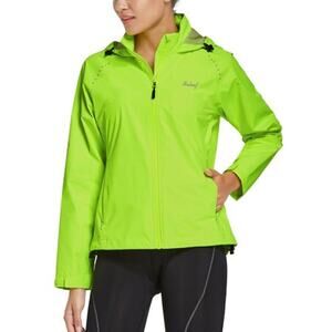 NWT BALEAF Women Cycling Running Rain Jackets Waterproof Lightweight Yellow M